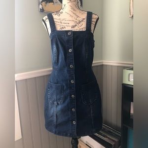 DD77 denim dress with pockets